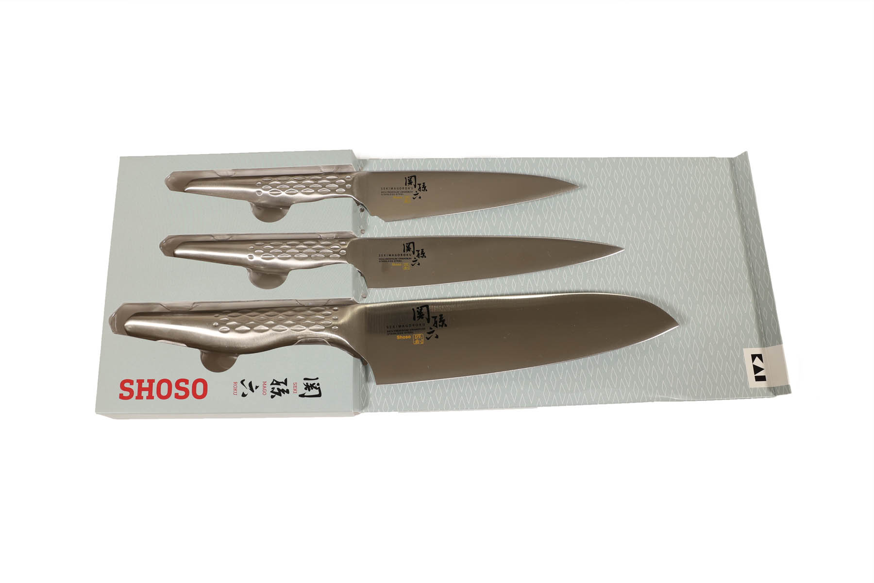 Coffret de 3 couteaux japonais Kai Seki Magoroku Shoso  - universel/utilitaire/santoku