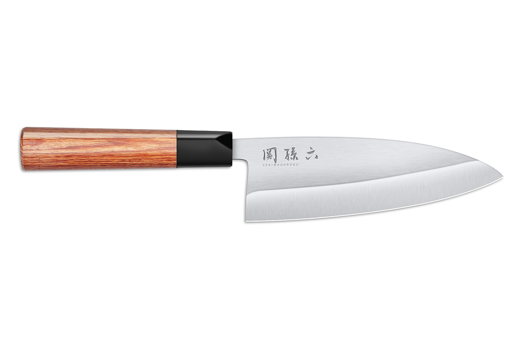 couteau japonais kai seki magoroku deba 15.5 cm - pakka-wood