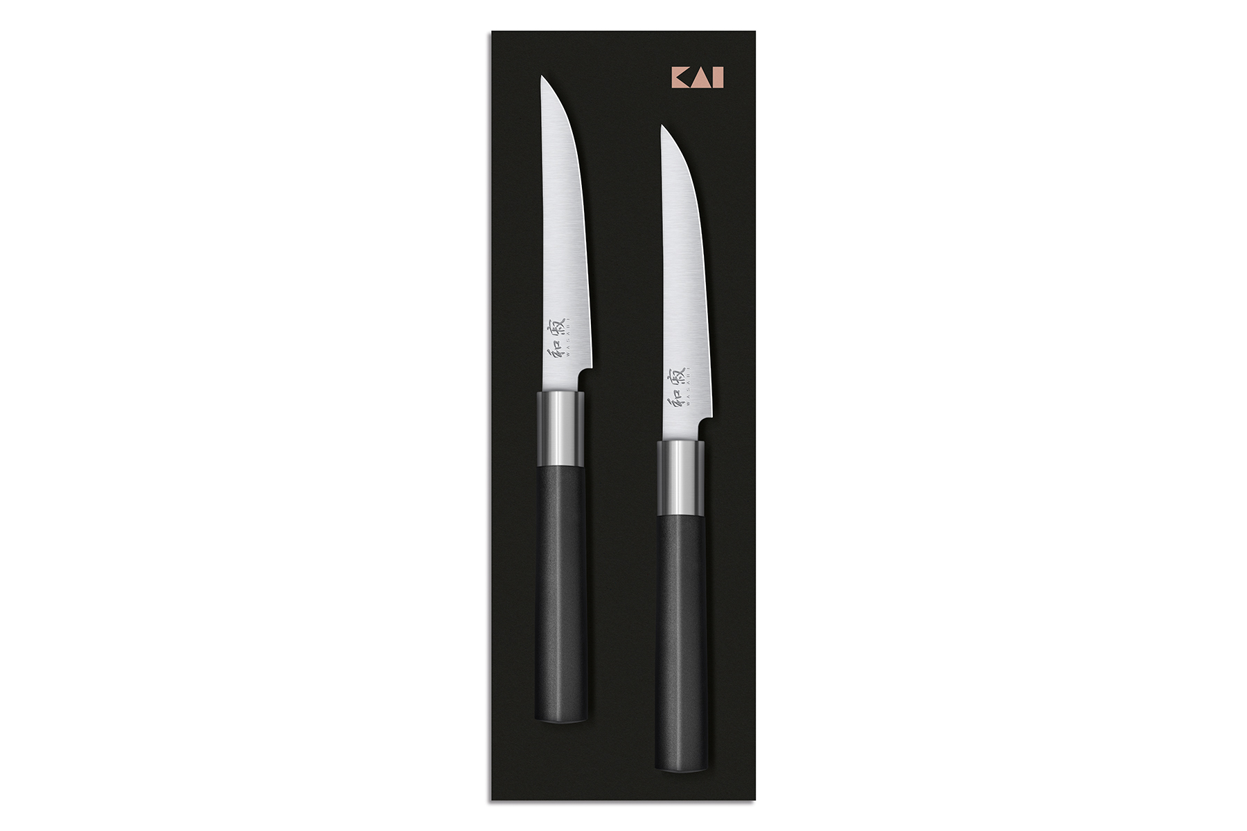 Coffret de 2 couteaux de table Kai Wasabi Black